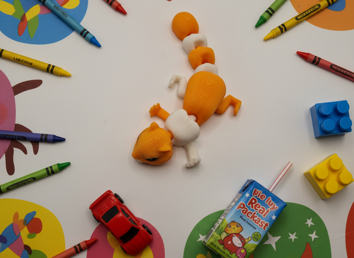 Articulated 3D Printed Squirrel Toy – Flexible, Creative STEM Play by Printlings