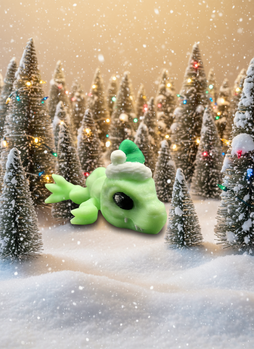 3D Printed T-Rex Santa – Articulated Christmas Toy | Printlings