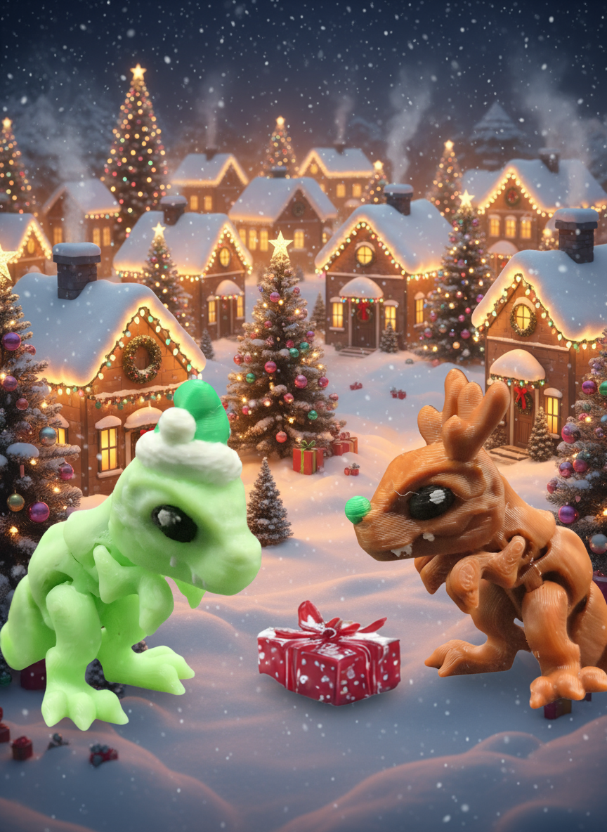 Bundle Reindeer and Santa Rex